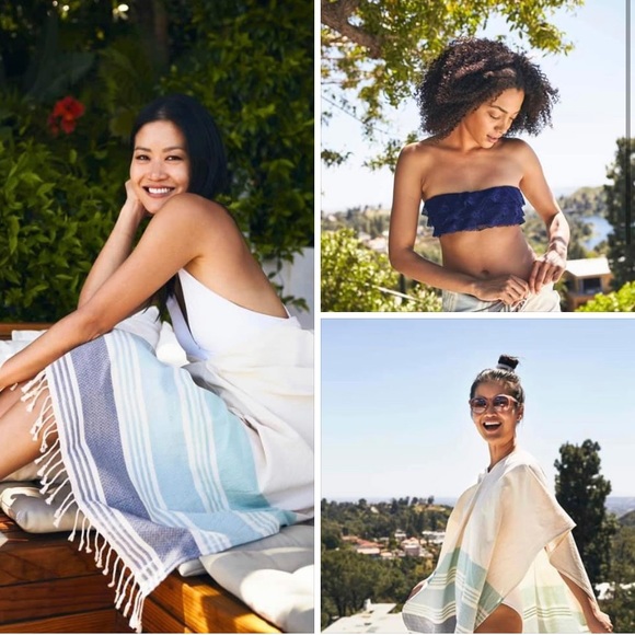 NWT Tribe Alive Caftan coverup seafoam - Picture 6 of 12